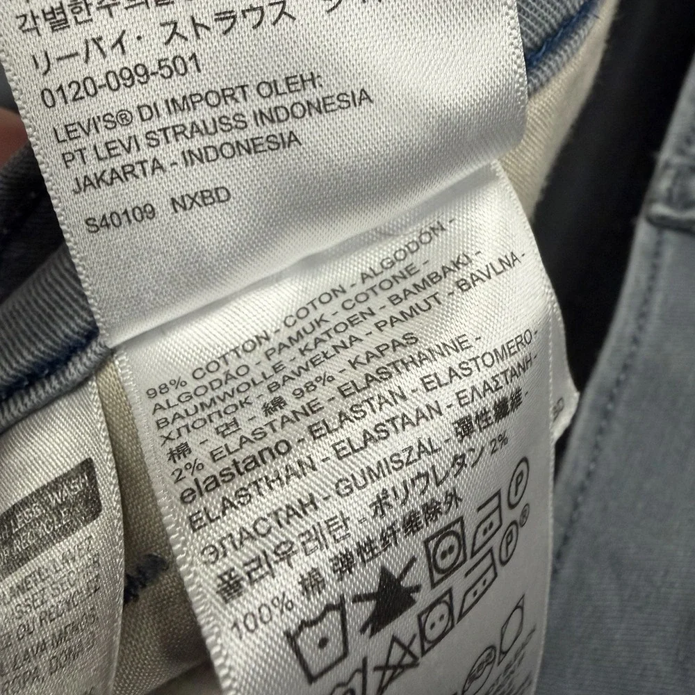 Levis XX Chino Pants Steel Blue Size 32x32 Standard Taper Stretch Cotton Blend